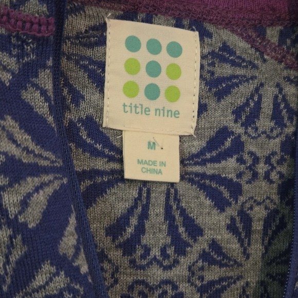 Title Nine Half Zip Pullover Merino Wool blend Sweater Purple size M - Picture 3 of 13